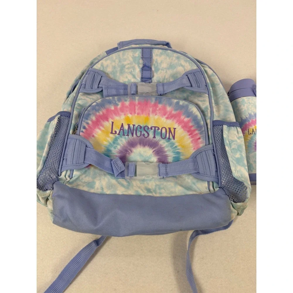 Pottery Barn Kids‎ LANGSTON Backpack Lunch Box Water Bottle Thermos Set Tie Dye